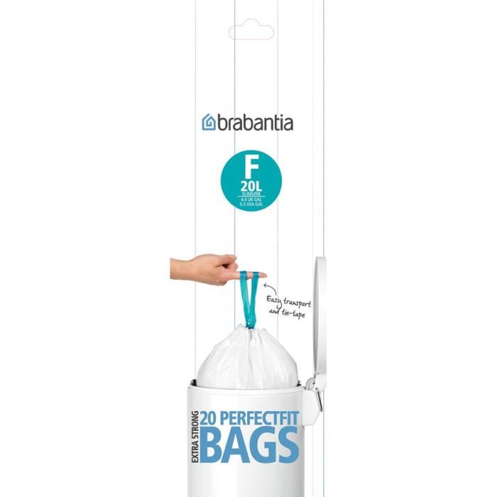 Brabantia Slimline Sacs Poubelle 20l