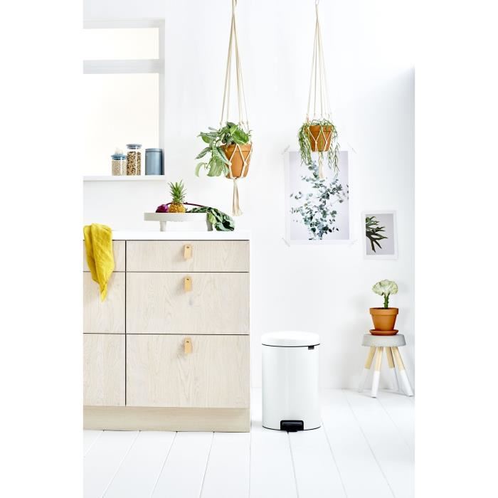Brabantia Poubelle A Pedale Newicon - 20l - Blanc