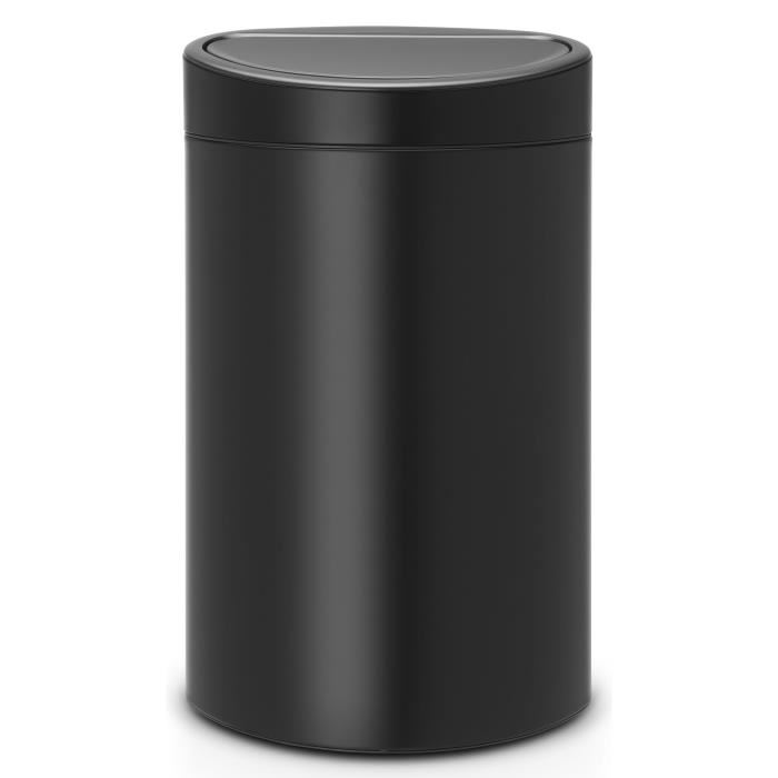 Brabantia Poubelle Touch Bin - 40l - Noir Mat