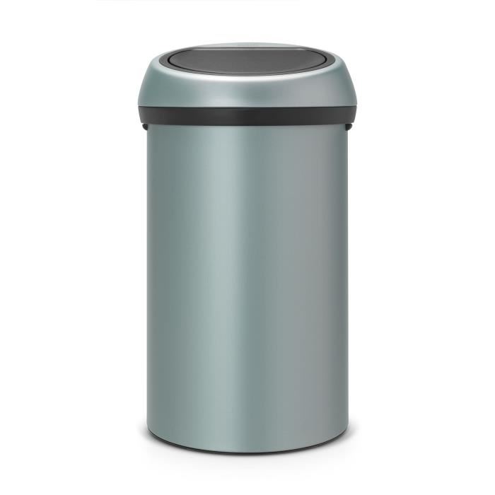 Brabantia Poubelle 60 L Xxl 'touch Bin' Metallic Mint