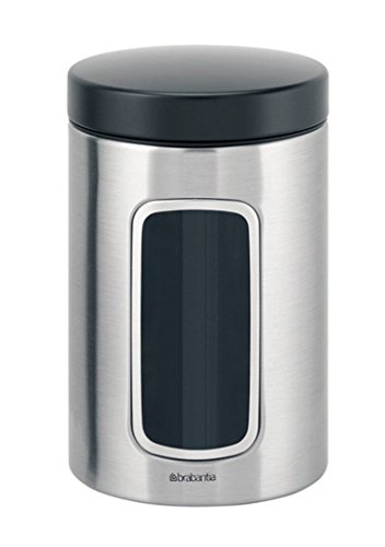 Brabantia Window Canister, Noir, 1.4 Lit...