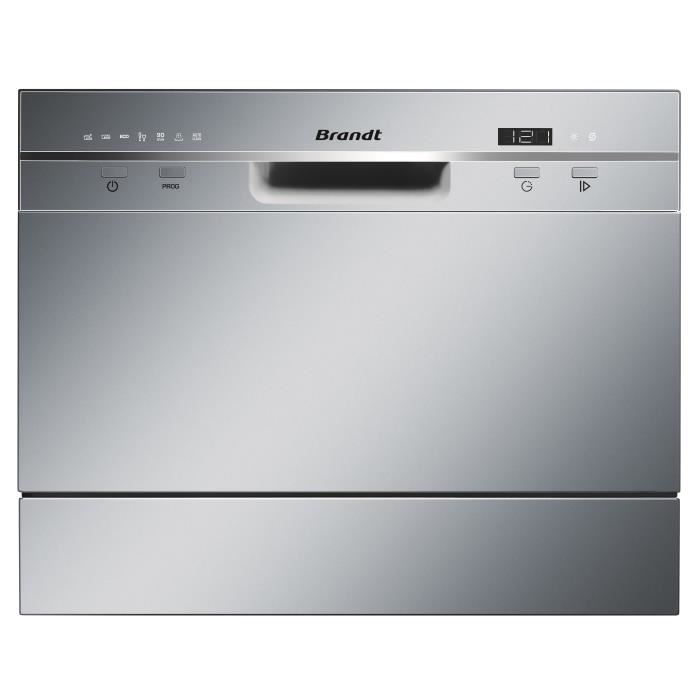 Lave Vaisselle Compact Pose Libre Brandt Dfc6519s Induction 6 Couverts L55cm 49db Inox
