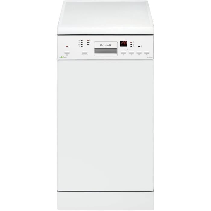 Lave-vaisselle Pose Libre Brandt Dfs1010w - 10 Couverts - Induction - L45cm - 47db - Blanc