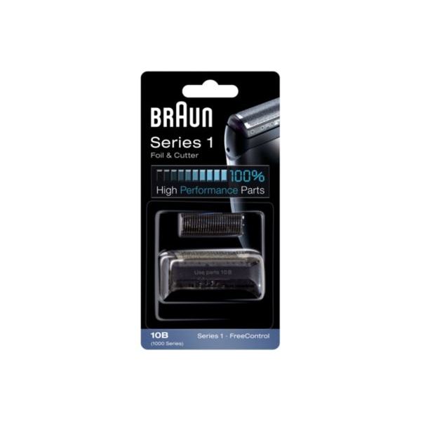 Braun 10B Combi Pack, grille et couteau Black pour rasoir Series 1/Free Control/cruzer face