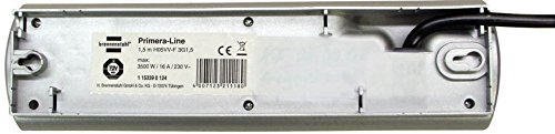 Brennenstuhl Prolongateur Multiprise Primera-line 10 Prises Argent 2m H05vv-f 3g1,5 Prises Commutables Par Cinq