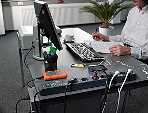 Multiprise - Brennenstuhl - Secure-tec 19.500a - 6 Prises - Gris - 3m De Cable