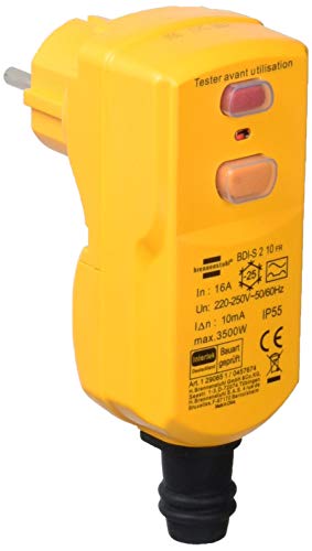 Fiche protection differentielle BRENNENSTUHL 10mA IP54 pour cable