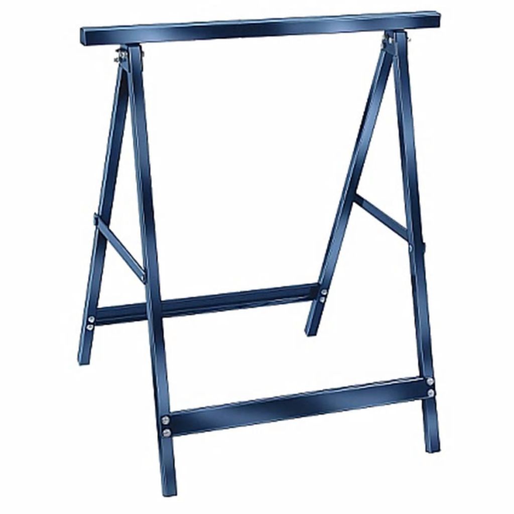 Treteau Pliable En Acier Bleu Brennenstuhl Mb 110 - Charge Admissible 110 Kg