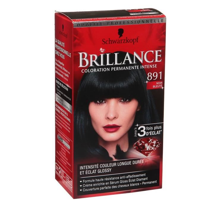 Schwarzkopf Coloration Permanente Brillance Eclat De Nuit Noir Bleute 891