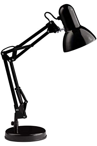 HENRY Lampe de bureau orientable E27 40 W Noir