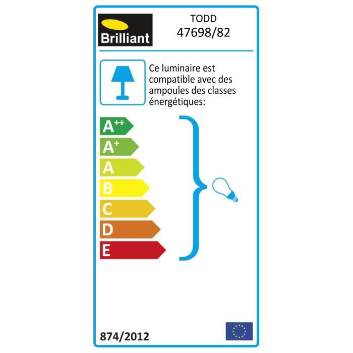 Applique Murale Exterieur Brilliant Todd-applique D'exterieur Avec Detecteur H29cm Argente