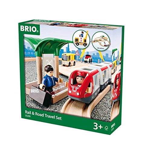 Brio World Circuit Correspondance Train / Bus - Coffret 33 Pieces - Circuit De Train En Bois - Ravensburger - Des 3 Ans - 33209