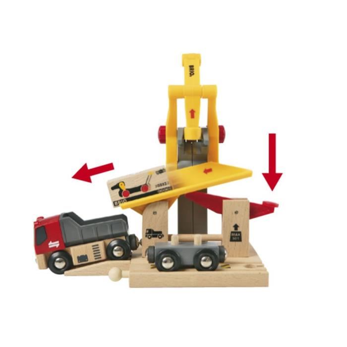 Brio World Grue De Chargement De Marchandises Accessoire Pour Circuit De Train En Bois Ravensburger Mixte Des 3 Ans 33280