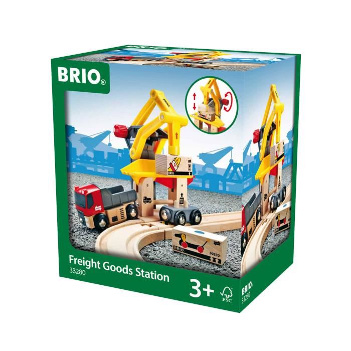 Brio World Grue De Chargement De Marchandises Accessoire Pour Circuit De Train En Bois Ravensburger Mixte Des 3 Ans 33280