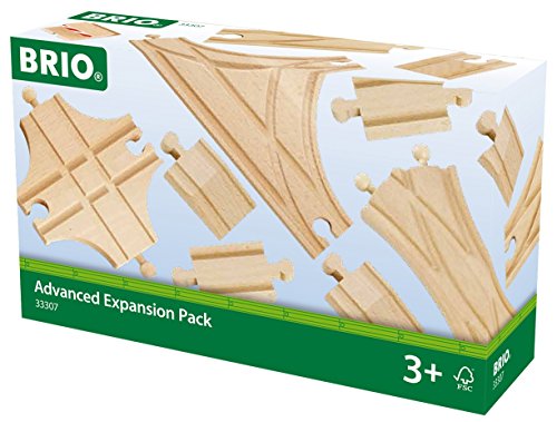 Brio World 33307 Coffret Evolution Avance 11 Rails Accessoire Pour Circuit De Train En Bois Assortiment De Rails Des 3