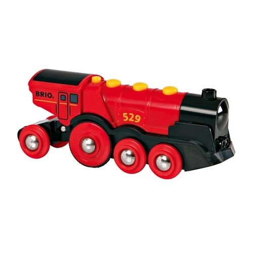Locomotive Rouge Puissante A Piles Brio - Circuit De Train En Bois - Ravensburger - Des 3 Ans - 33592