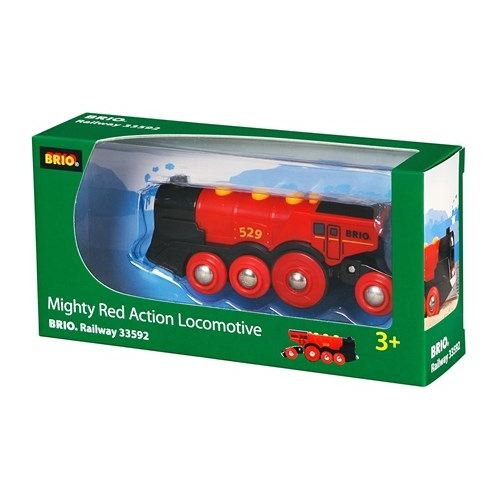 Locomotive Rouge Puissante A Piles Brio - Circuit De Train En Bois - Ravensburger - Des 3 Ans - 33592