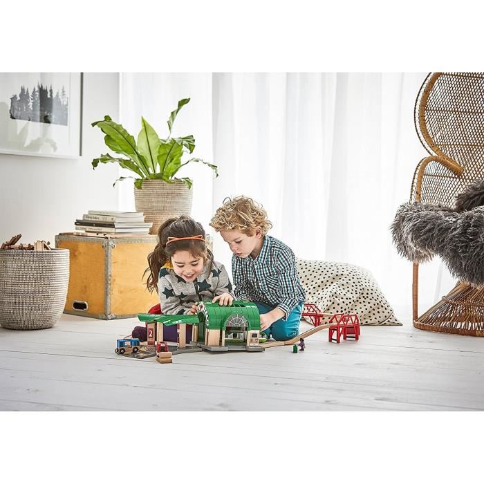 Brio - Gare Centrale Sonore - Circuit De Train En Bois - Ravensburger - Mixte Des 3 Ans