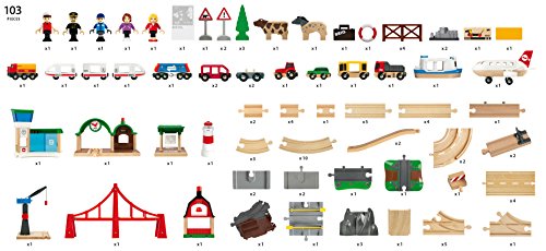 Brio World Circuit Le Monde Extraordinaire De Brio - 106 Pieces - Circuit De Train En Bois - Ravensburger - Des 3 Ans - 33766