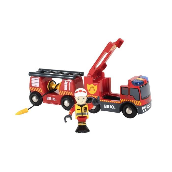Camion De Pompiers Son Et Lumiere Brio - Ravensburger - Lance A Incendie - Mixte - Des 3 Ans - 33811