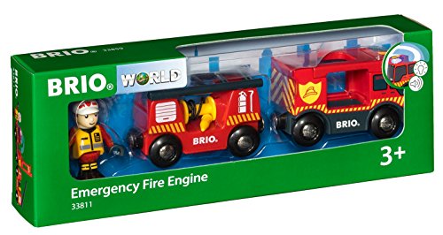 BRIO World  - 33811 - Camion De Pompiers Son Et Lumiere - Jouet en bois