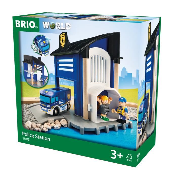 Brio World Commissariat De Police Accessoire Son Et Lumiere Pour Circuit De Train En Bois Ravensburger Des 3 Ans 33813