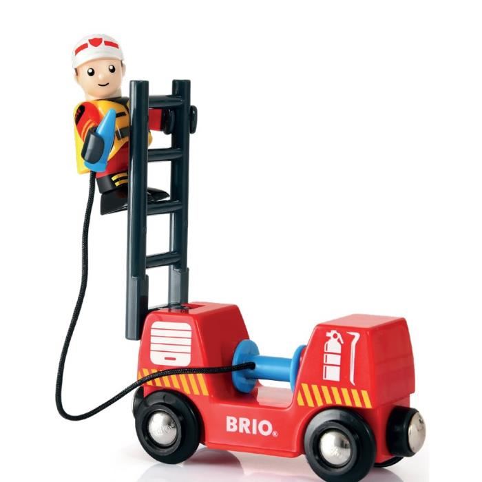 Brio World Circuit Action Pompier  - Coffret Complet 18 Pieces - Circuit De Train En Bois - Ravensburger - Mixte Des 3 Ans - 33815
