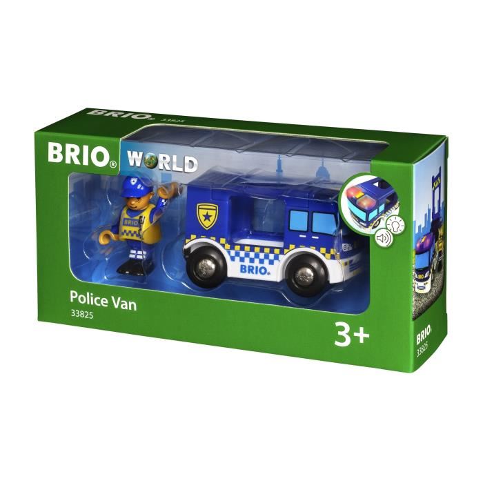 Brio World Camion De Police Son Et Lumiere Accessoire Son Lumiere Circuit De Train En Bois Ravensburger Des 3 Ans 33825
