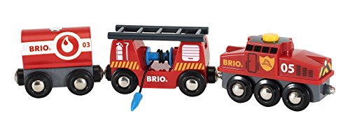 Train Des Pompiers Brio - Circuit De Train En Bois - Ravensburger - Mixte Des 3 Ans - 33844
