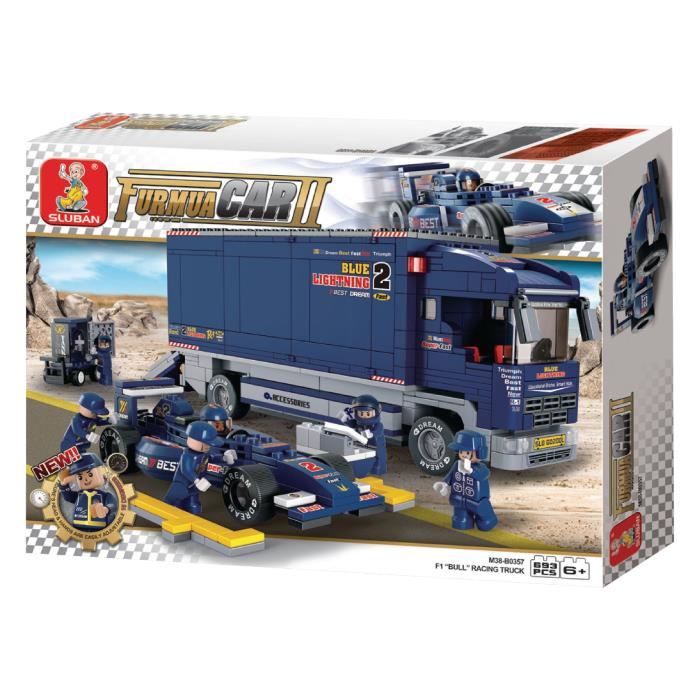 Briques Compatibles Lego Construction Formula 1 la voiture F1 camion de transport Sluban