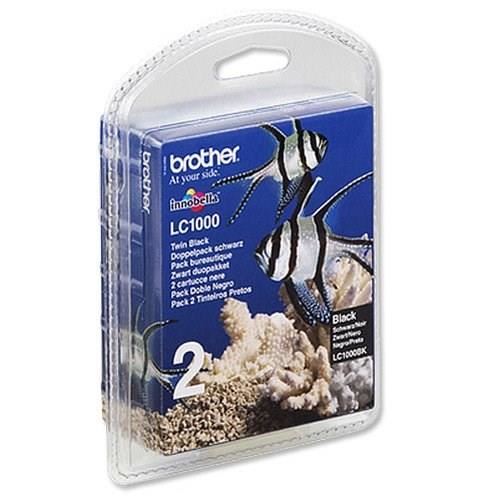 Cartouche D'encre Brother Lc-1000bkbp2 Noir X2 - Multipack