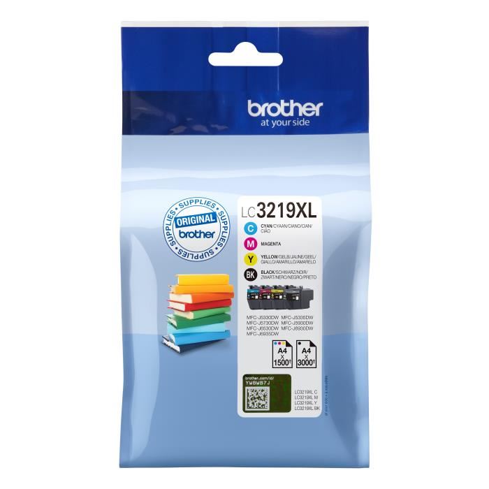 Brother Lc-3219xlval - 4 Couleurs - Cartouche D'encre - Grande Capacite - Multipack 4 Couleurs