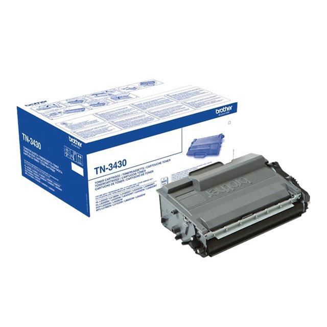 Brother Tn-3430 Cartouche De Toner Noir D'origine De 3000 Pages