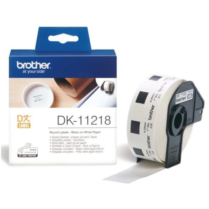 Etiquettes Brother P-touch Dk-11218 - 24x24mm - 1000 Unites