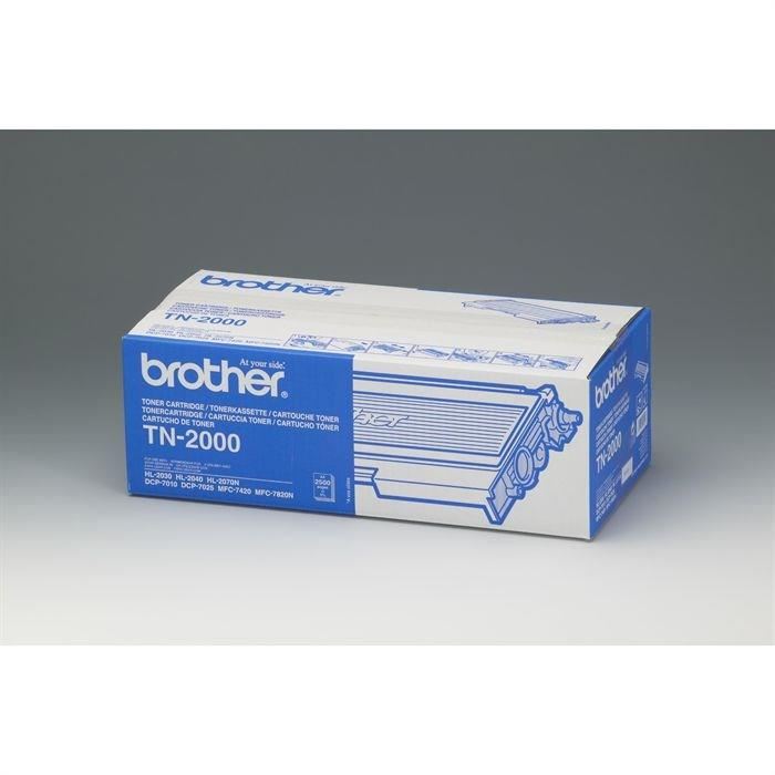 Brother Tn2000 Cartouche De Toner Noir Dorigine De 2500 Pages