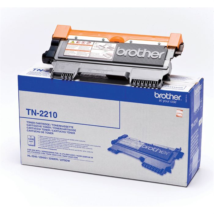 Cartouche De Toner Brother Tn-2210 Noir Pour Hl-2240/2240d/2250dn/2270dw - Rendement 1200 Pages