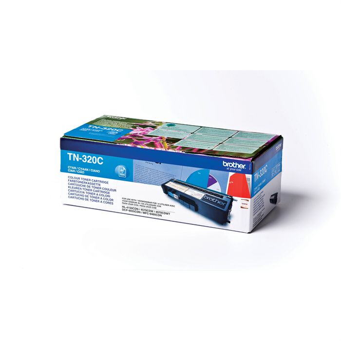 Brother TN 320C Toner Authentique Brother Cyan TN320C