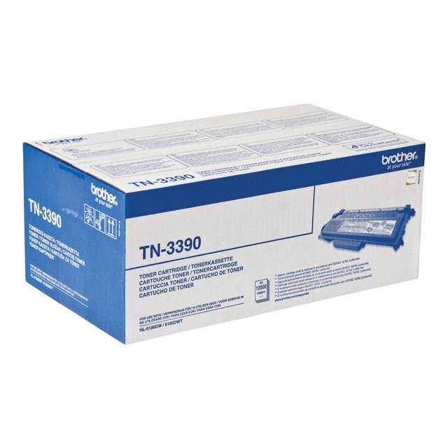 Brother Tn 3390 Cartouche De Toner Noir Dorigine De 12000 Pages