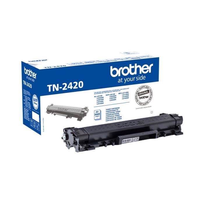 Brother Cartouche De Toner Noir Tn-2420 Original De 3000 Pages D'origine