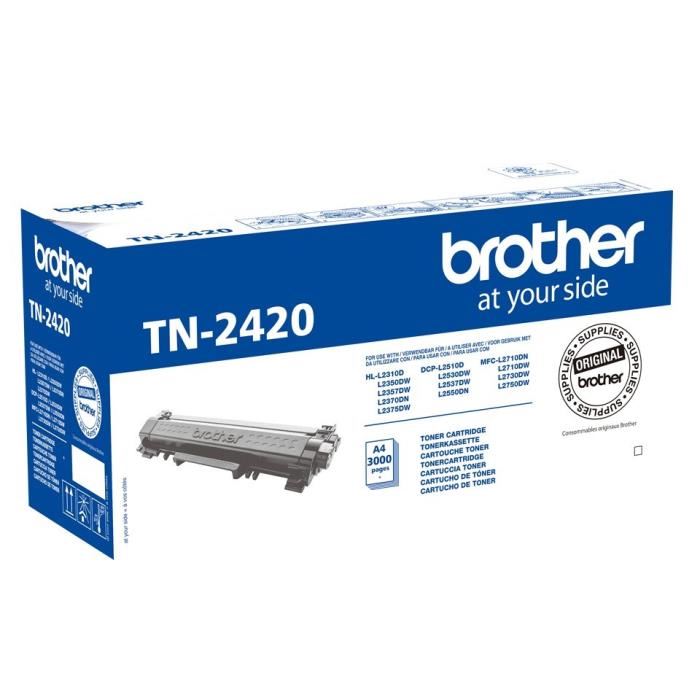 Brother Cartouche De Toner Noir Tn-2420 Original De 3000 Pages D'origine