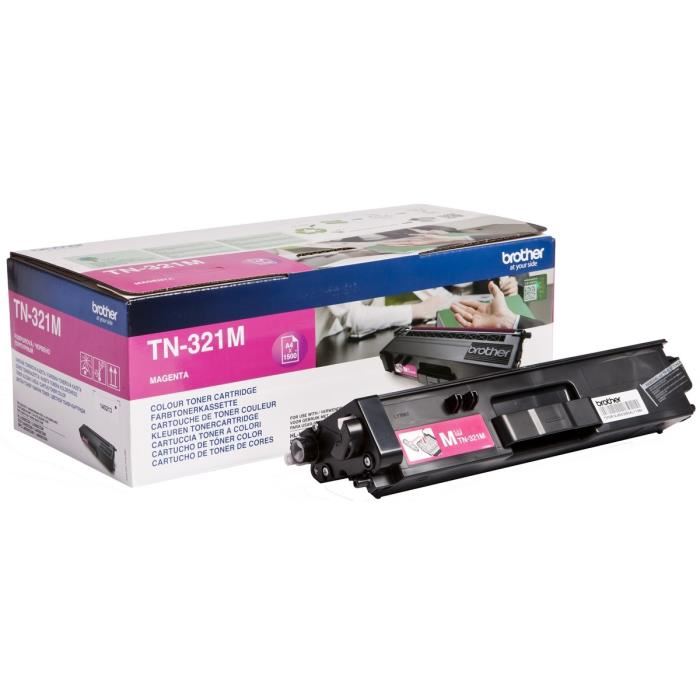 Brother D'origine Brother Tn-321 M Toner Magenta, 1 500 Pages, 4,93 Centimes Par Page - Remplace Brother Tn321m Toner