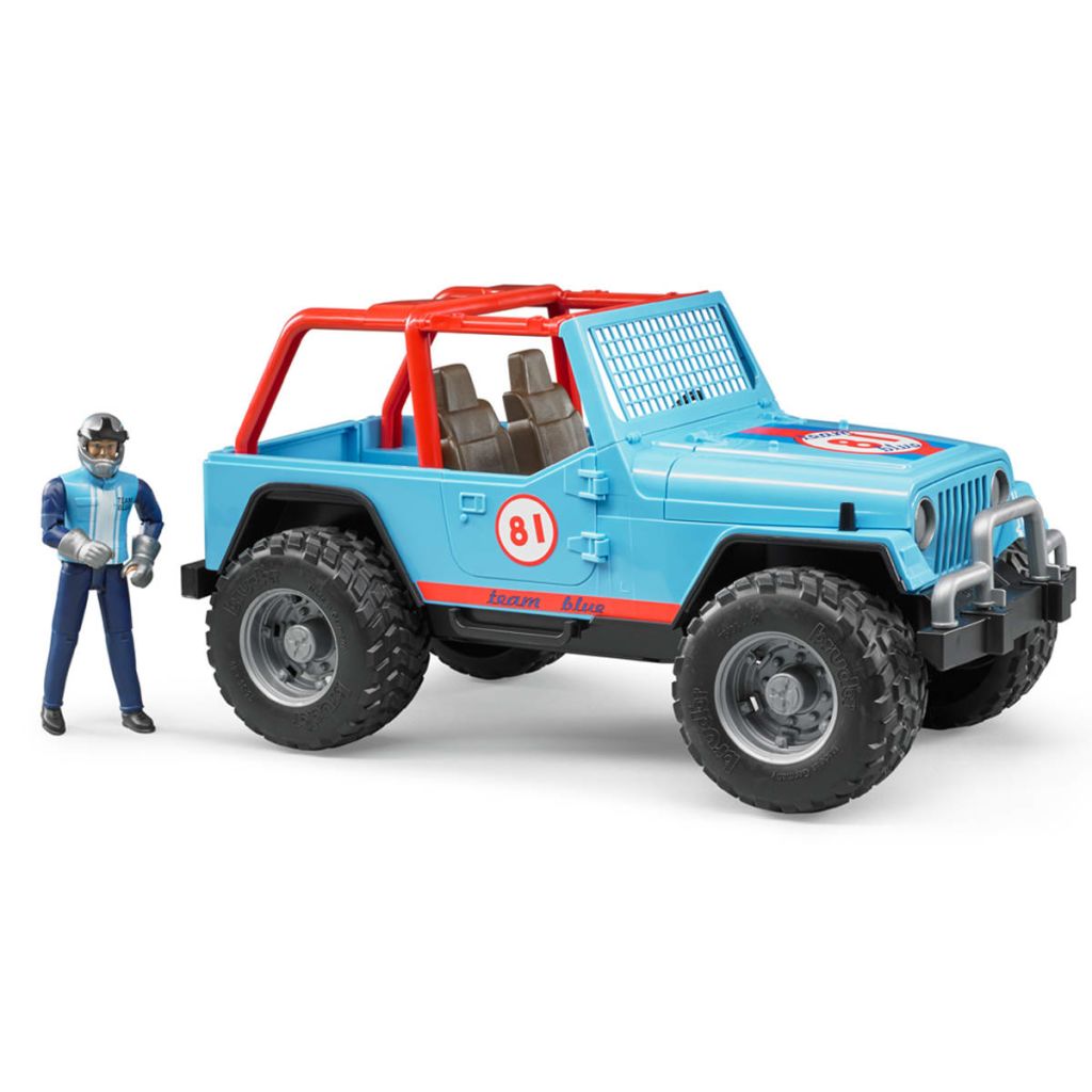 Jeep Cross Country Racer - Bruder - Bleue Avec Conducteur - Poids 0,499 Kg - Pour Garcon De 3 Ans Et Plus