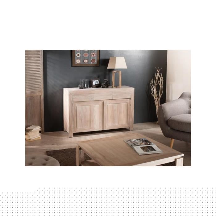 Meuble 2 Portes 3 Tiroirs Bali 120cm Lina