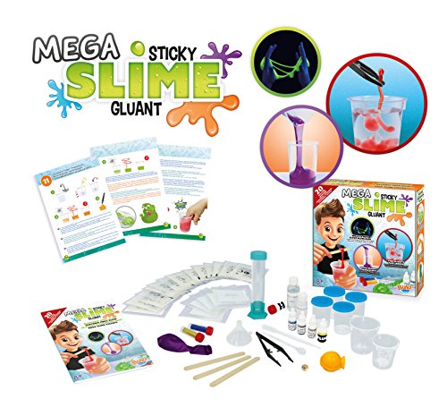 Buki Mega Kit De Slime Buki France Coffret Slime Pour Creer Des Melanges Gluants Sans Danger 15 Activites