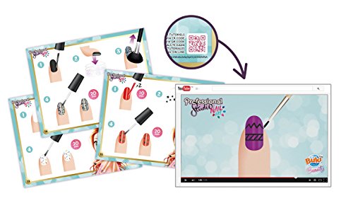 Salon De Manucure Buki France Professional Studio - 30 Modeles - Vernis Stickers Pochoirs Et Outils Inclus