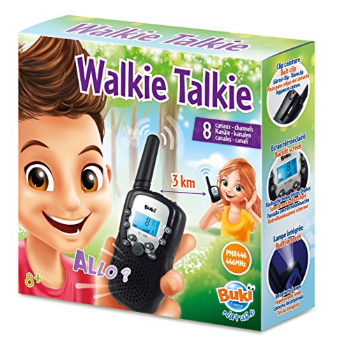 Talkie Walkie Buki France - Jeu Decouverte - 8 Canaux - Portee 3 Km - À Partir De 8 Ans