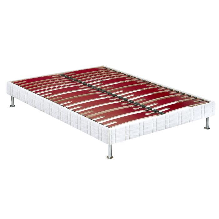 Bultex Sommier Bultex Confort Morphologique Bi Lattes + Pieds 140x190