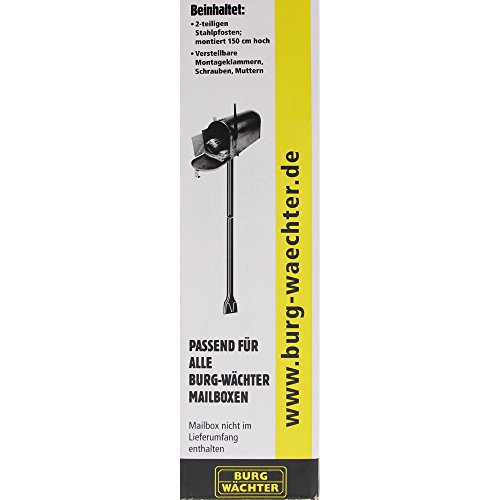 Support De Boite Aux Lettres Burg Waechter Us Mailbox 893 S Hauteur 1500 Mm O 30 Mm Noir