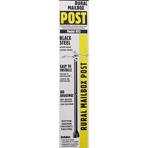 Support De Boite Aux Lettres Burg Waechter Us Mailbox 893 S Hauteur 1500 Mm O 30 Mm Noir