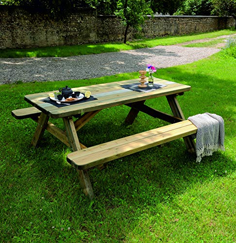 Table Pique Nique Robuste 45 | 180 X 160 Cm